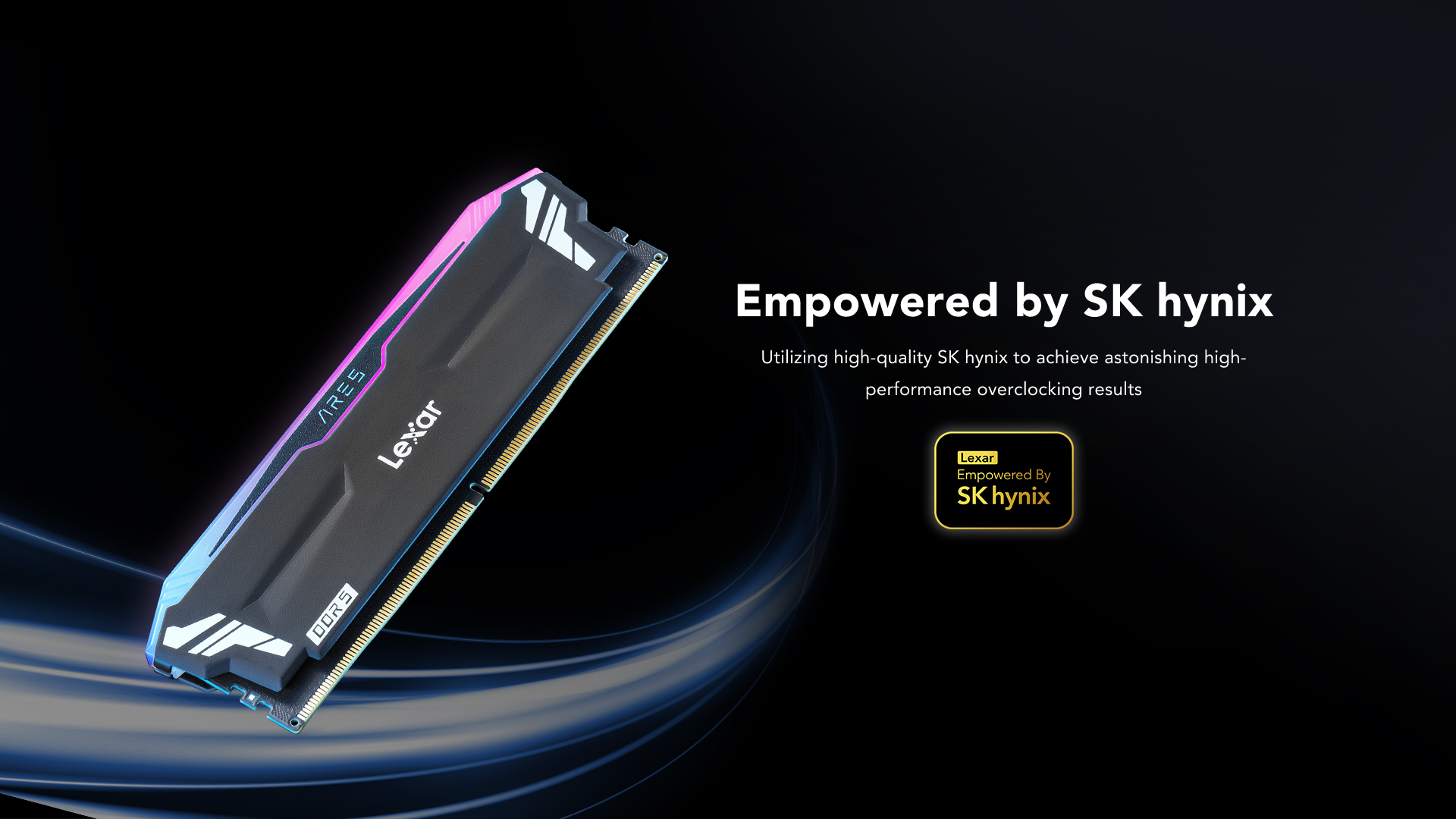メモリー Lexar ARES RGB DDR5 32GB 7200MHz Lexar® ARES RGB DDR5 Desktop Memory | Lexar