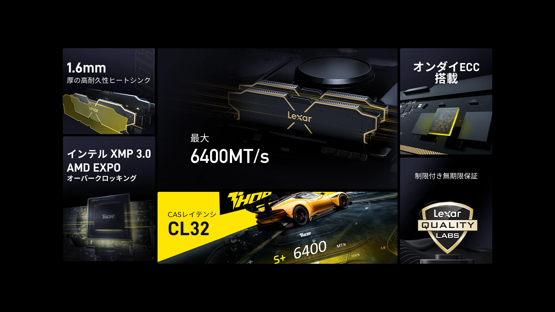 Lexar THOR OC DDR5デスクトップメモリ | Lexar レキサー