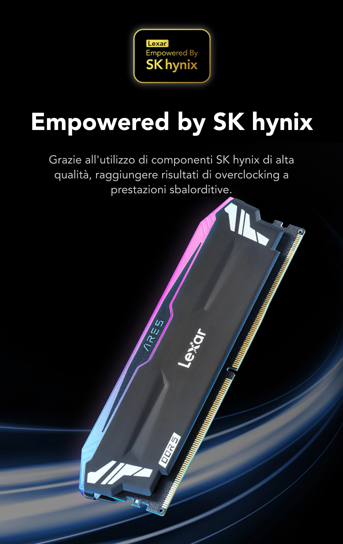 Memoria per Desktop Lexar® ARES RGB DDR5 | Lexar レキサー
