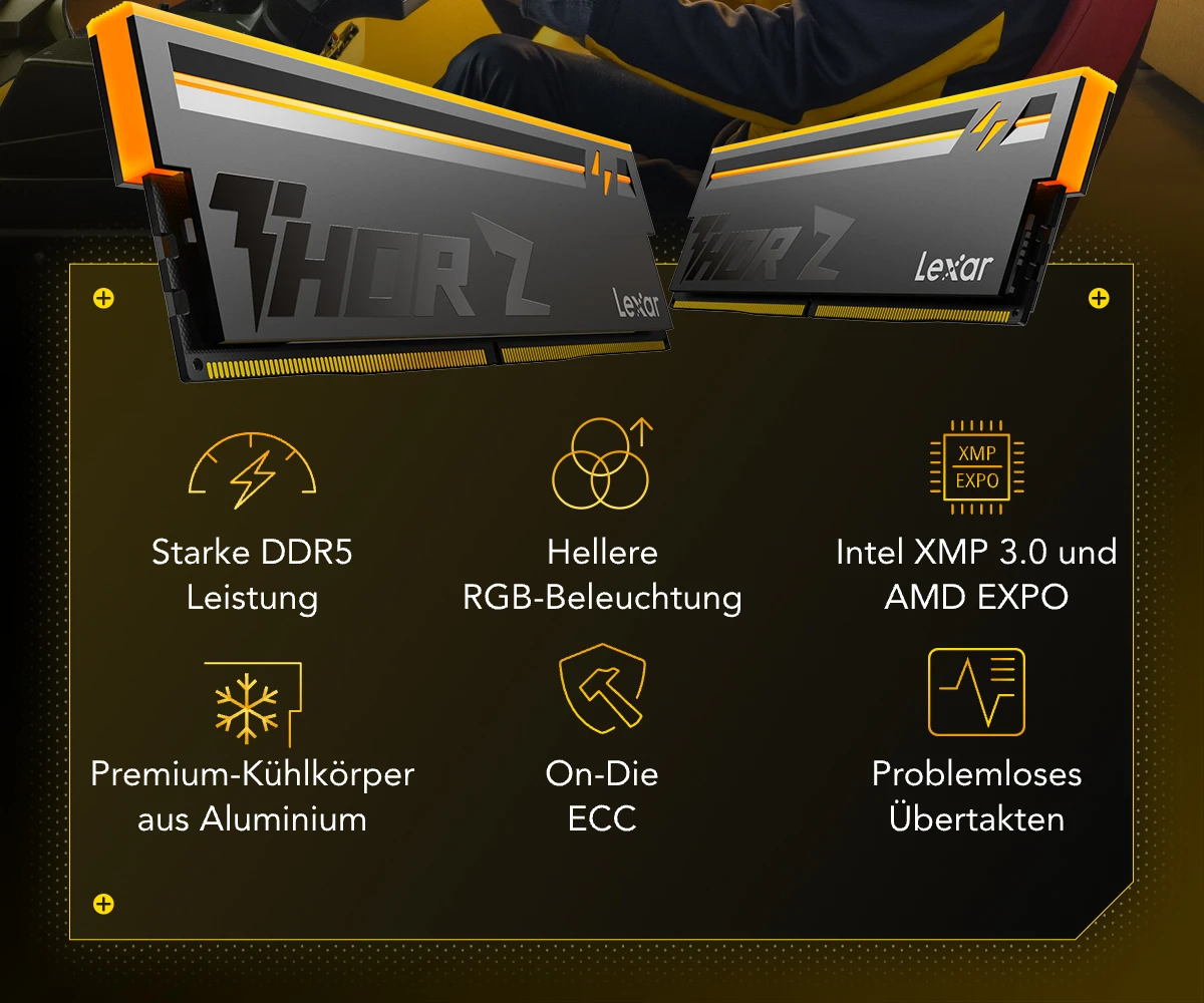 Lexar THOR Z RGB DDR5 Desktop Arbeitsspeicher | Lexar Deutschland