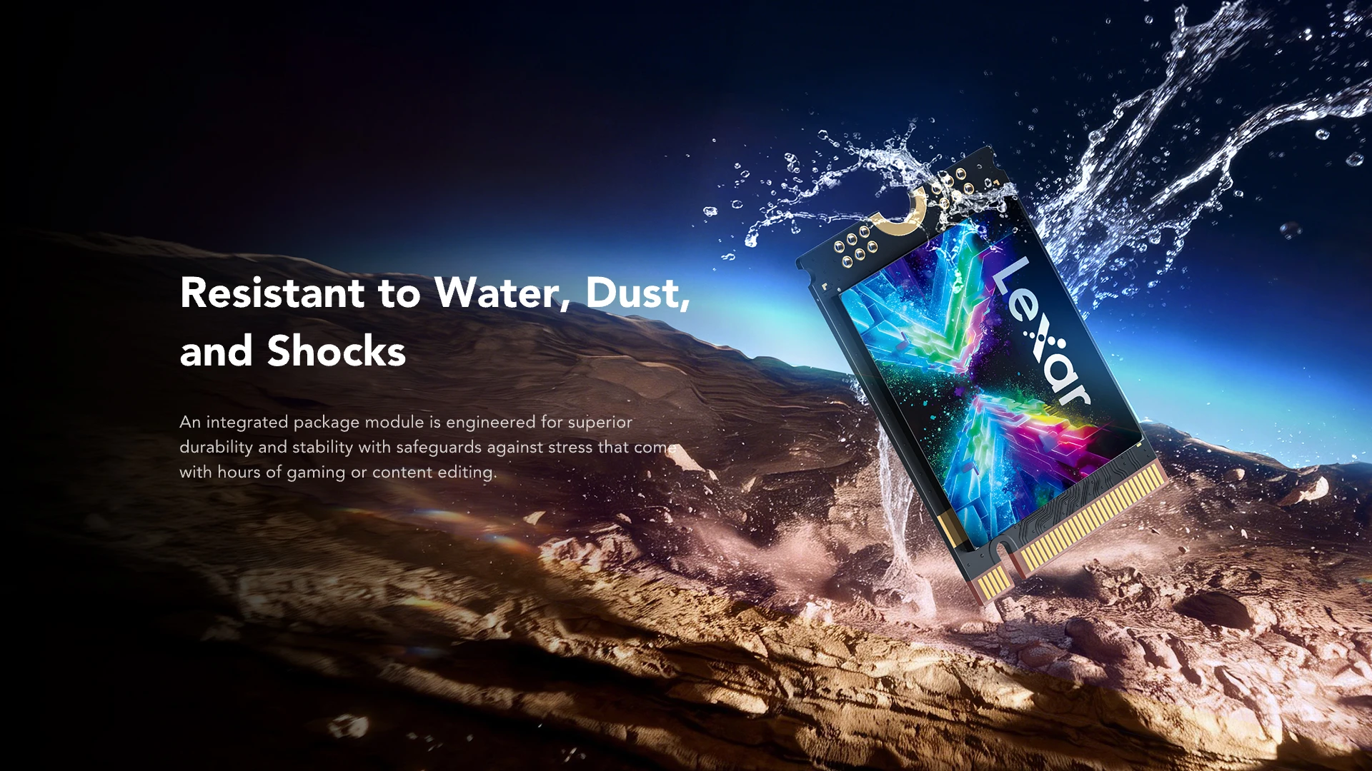 Resistant to water dust and shocks