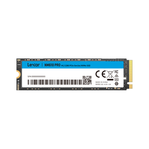 Lexar NM610 PRO SSD M.2 2280 PCIe Gen3x4 NVMe, versione da 1 TB, immagine ufficiale del prodotto